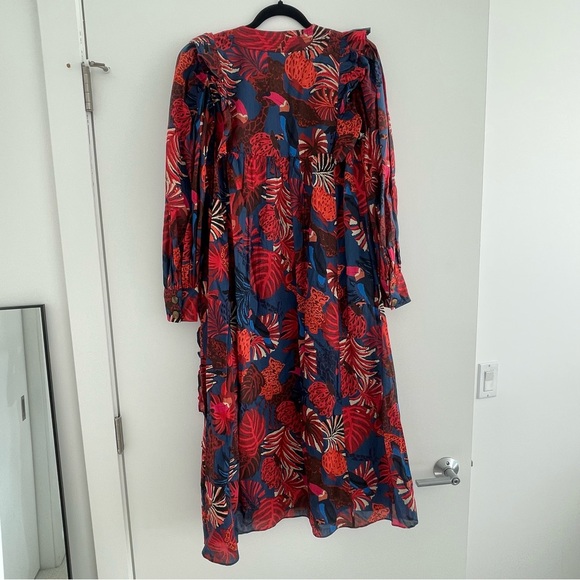 FARM Rio Animal Tapestry Midi Dress XS - Picture 4 of 8